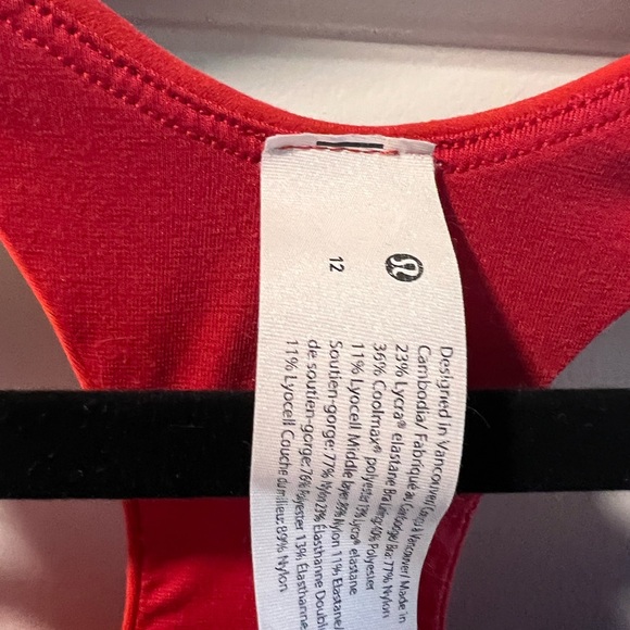 WUNDER TRAIN SPORTS BRA RED SIZE 12 - Picture 4 of 6